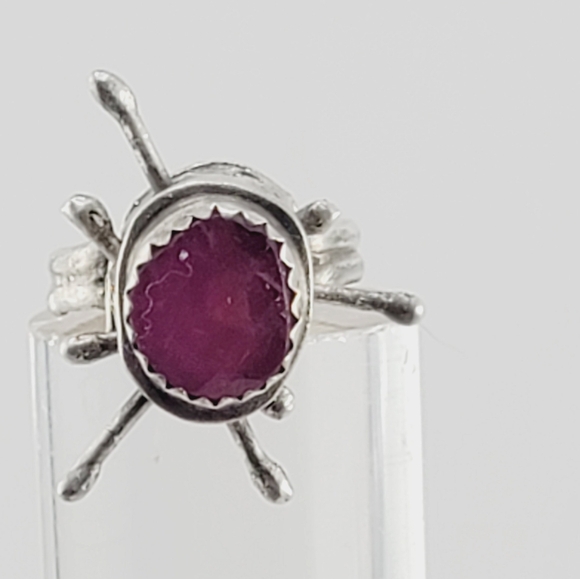 SOLD" BUT CAN MAKE IT IN UR SIZE PINK SAPPHIRE RING HANDMADE IN STERLING SILVER - Picture 6 of 6
